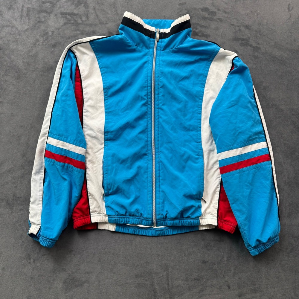Vintage Kaelin Colorblock Windbreaker Jacket Blue Red White Large KT7064G